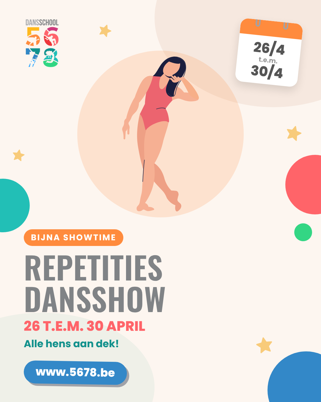 5678 repetities dansshow